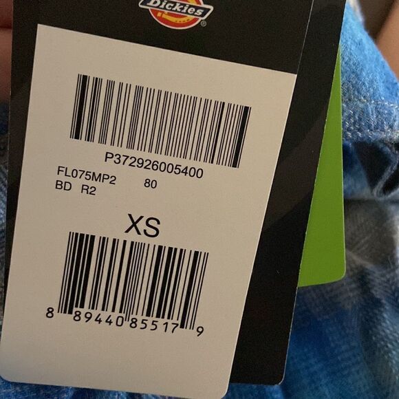 Dickies Women's Duratech Renegade Flannel Shirt NWT Sz XS blue - Picture 9 of 12